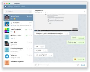 Apariencia de Telegram Desktop